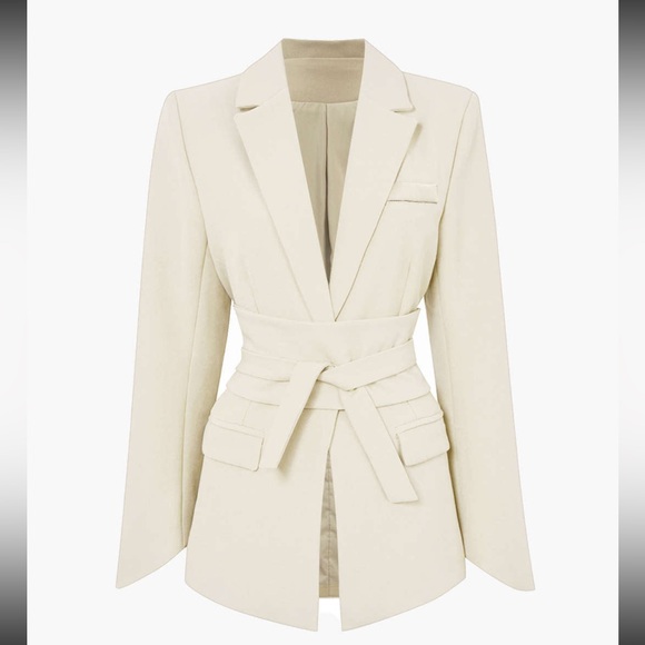 MICAS Jackets & Blazers - ✨NWT | Micas | Solid Notched Label Belted Blazer